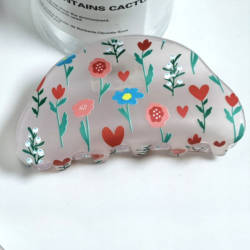 Frosted Hair Clip Flower Fashion