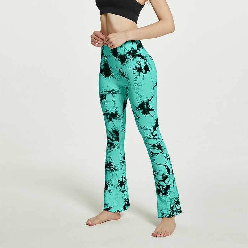 Modische Yoga-Schlaghose mit Batikmuster