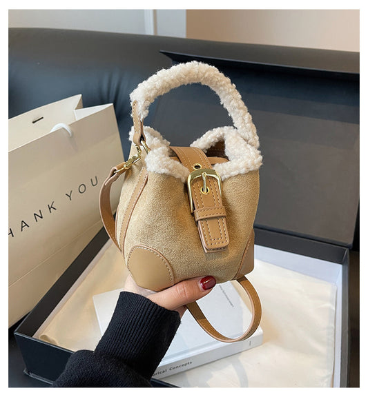 Crossbody Bags Women Shoulder Bag Casual Retro Plush Bag