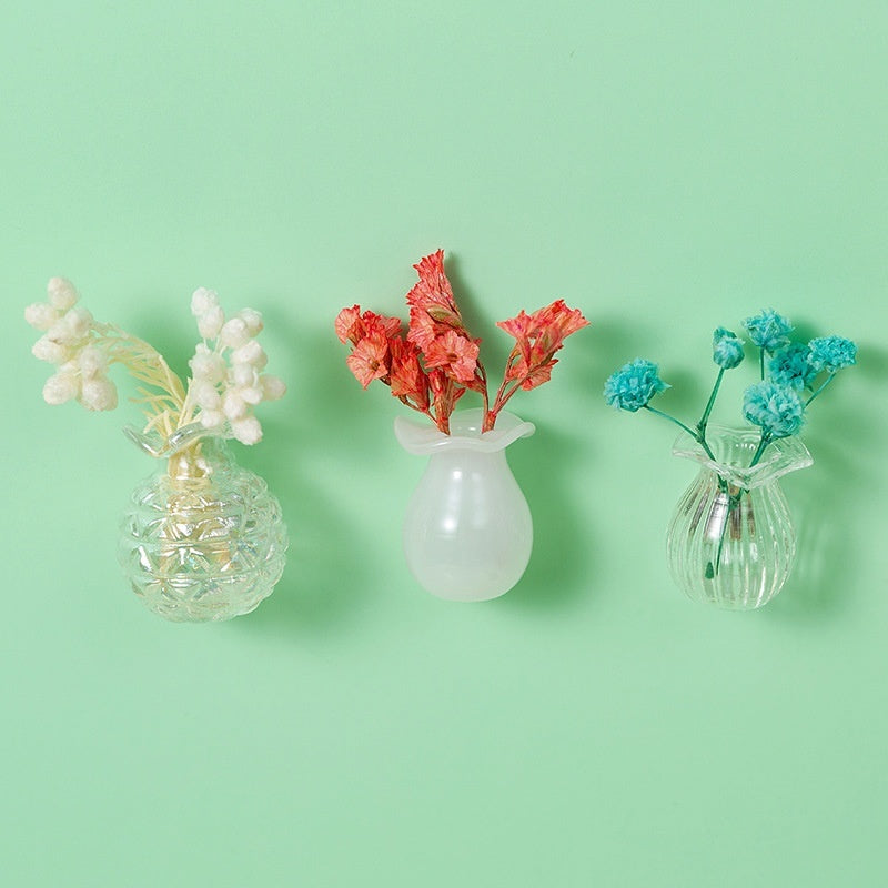 Magnetic Three-dimensional Decoration Refrigerator Sticker And Magnet Ceramic Mini Vases