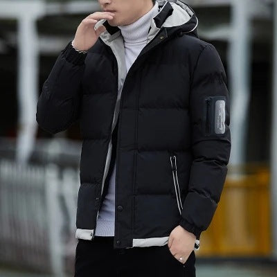 Men Fashion Casual Standup Collar Padded Down Jacket