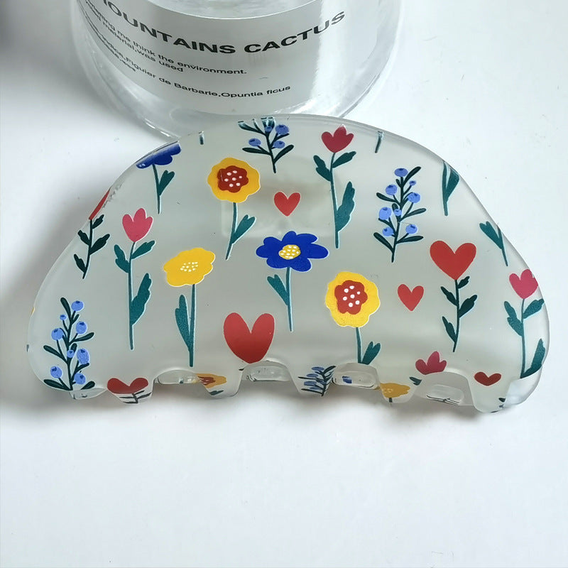 Frosted Hair Clip Flower Fashion