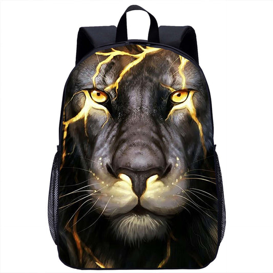 Lion Print 17 Inch Large Capacity Backpack