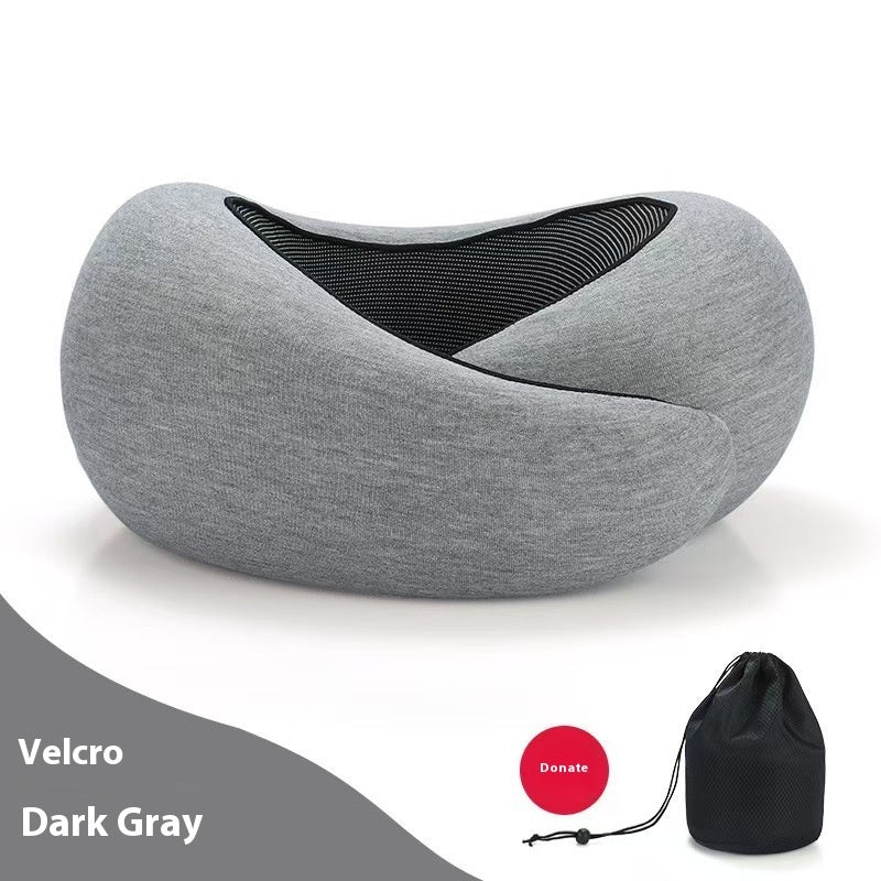 Soft Memory Foam Travel Neck Pillow U Shape Adjustable Support Comfortably Sleeping
