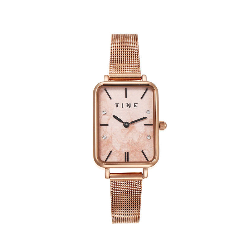 High-Grade Square Ins Style Student Steel Belt Watch