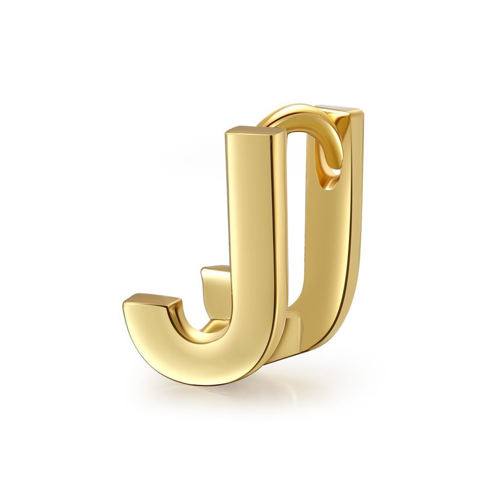 18K Gold Color Preserving Jewelry Name Letter Earrings Earrings