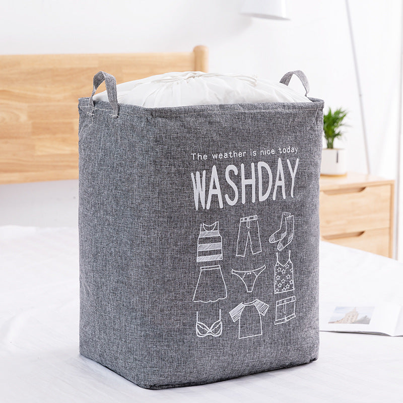 Quilt Storage Bag Folding Drawstring Dirty Clothes Basket