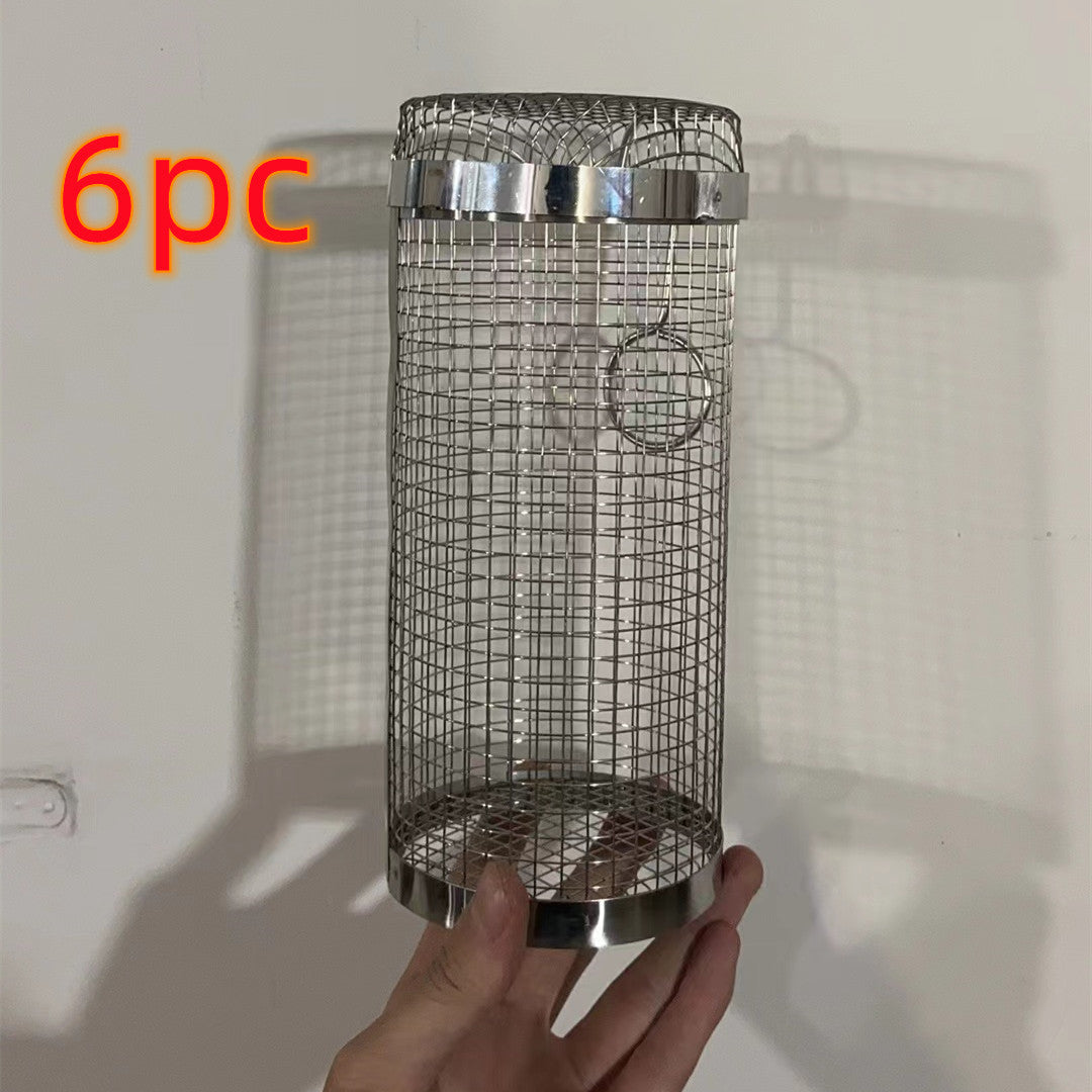 ローリンググリルメタルBBQネットポータブルアウトドアキャンプバーベキューラックバスケット