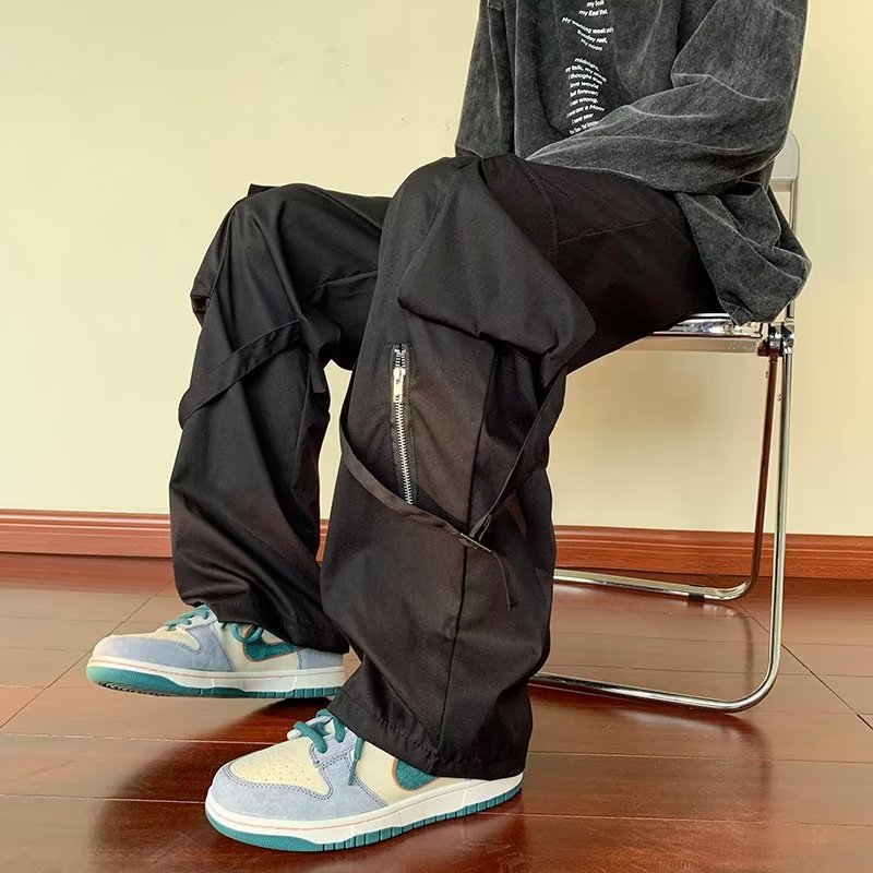 ゆったりストレートカーゴパンツ メンズ