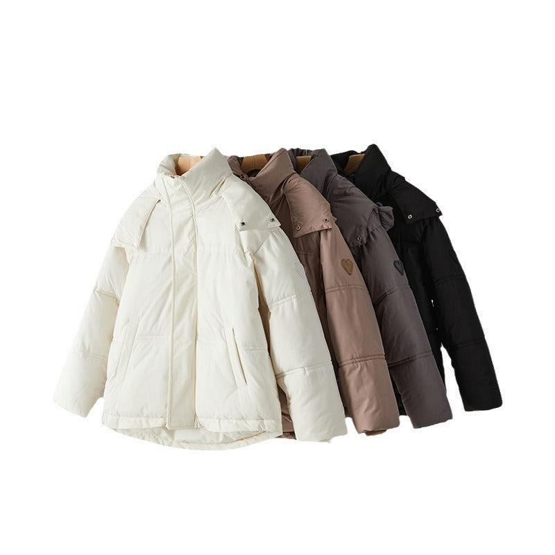 Thickened Niche Design Winter Coat Short Down Puffer Jacket