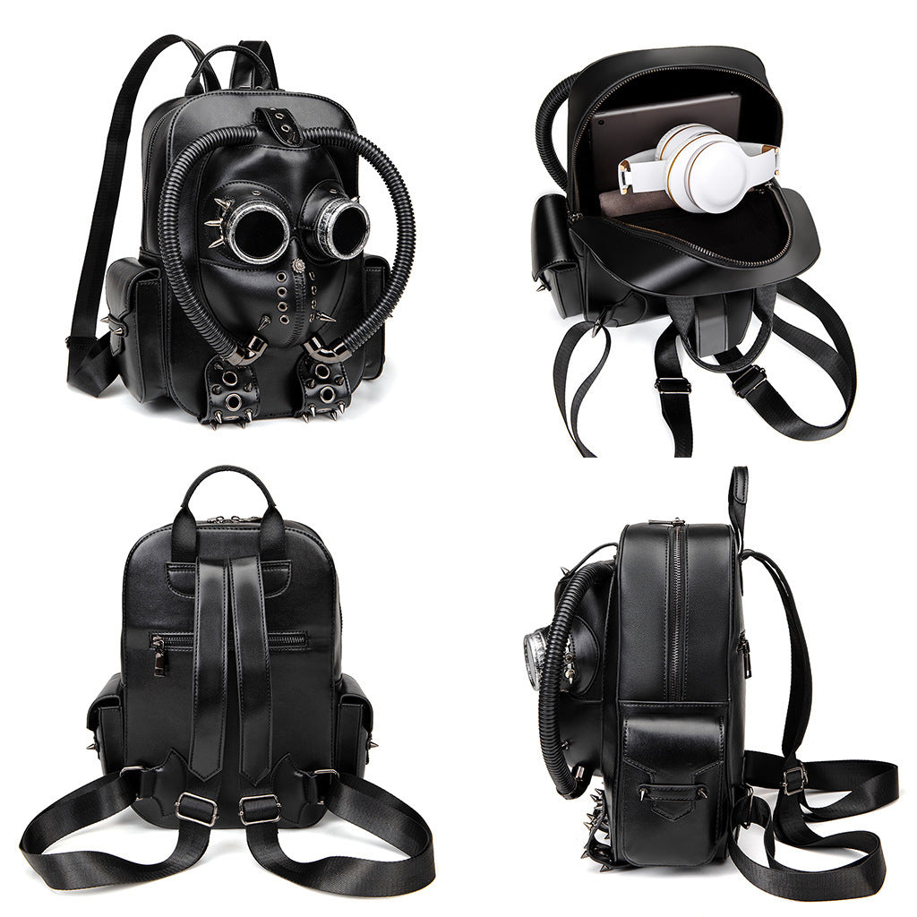 Modischer Halloween-Rucksack mit Totenkopf-Nieten