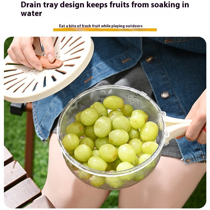 Fruit & Vegetable Washing Bowl Foldable Handle Cleaning Colander