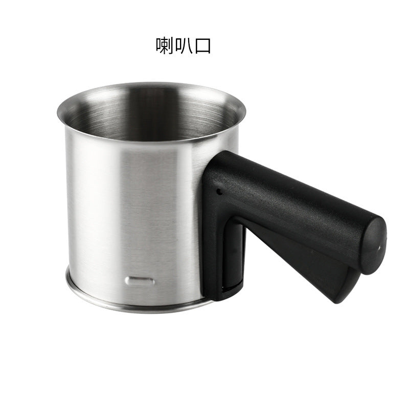 Stainless Steel Flour Sifter Semi-automatic Hand-held Round