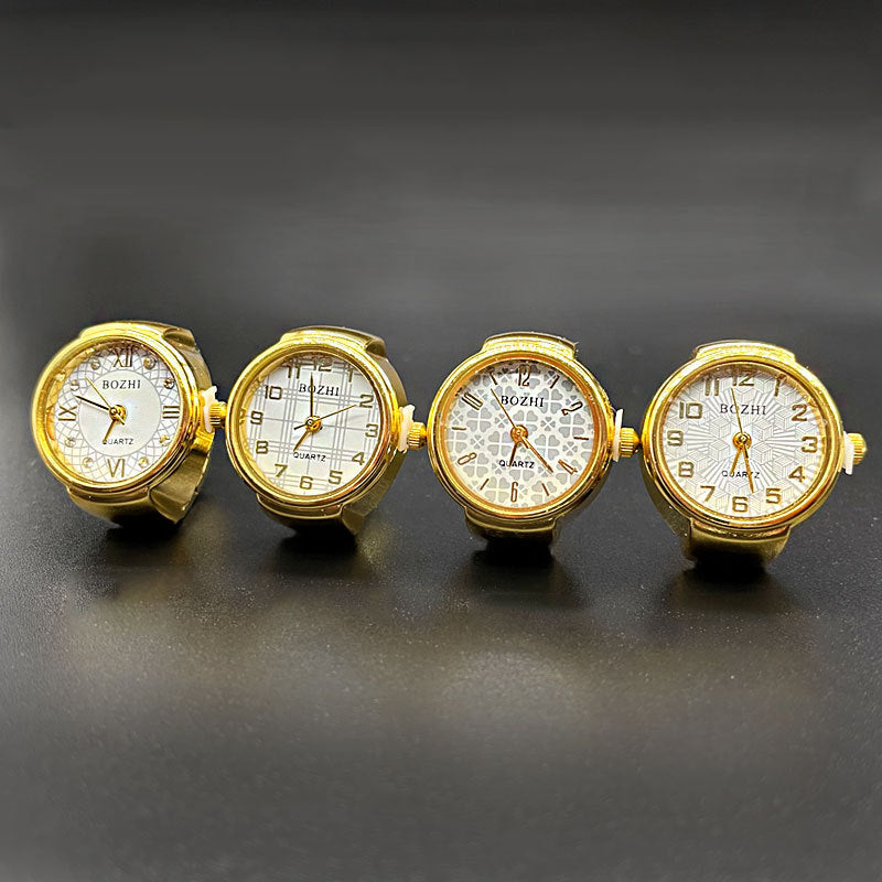 Gold And Silver Shell All-Match Ring Watches