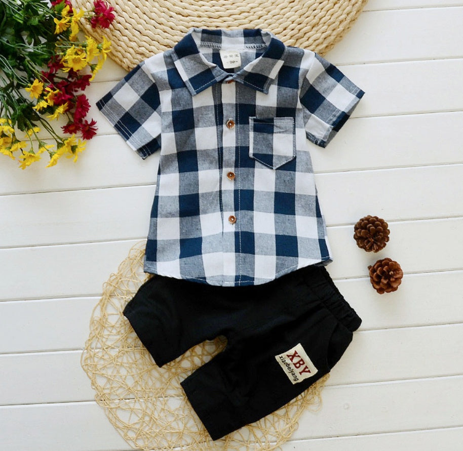 summer baby boys 2 Piece outfits sports