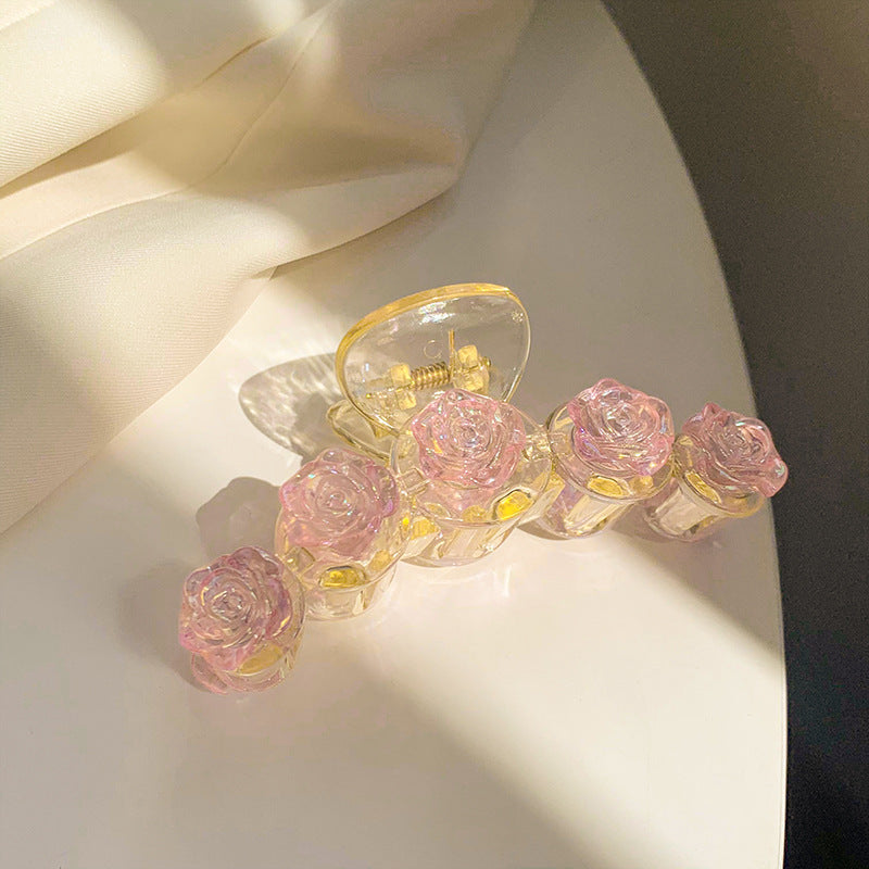 Rose Flower Style Hair Claw