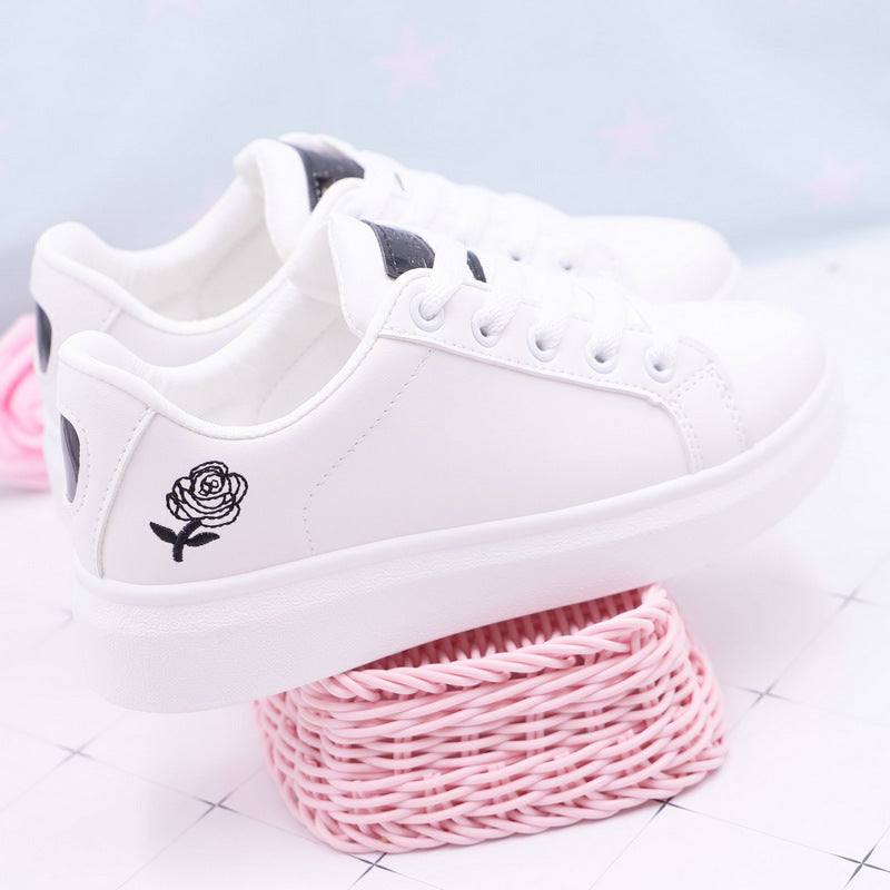 Women White Rose Shoes