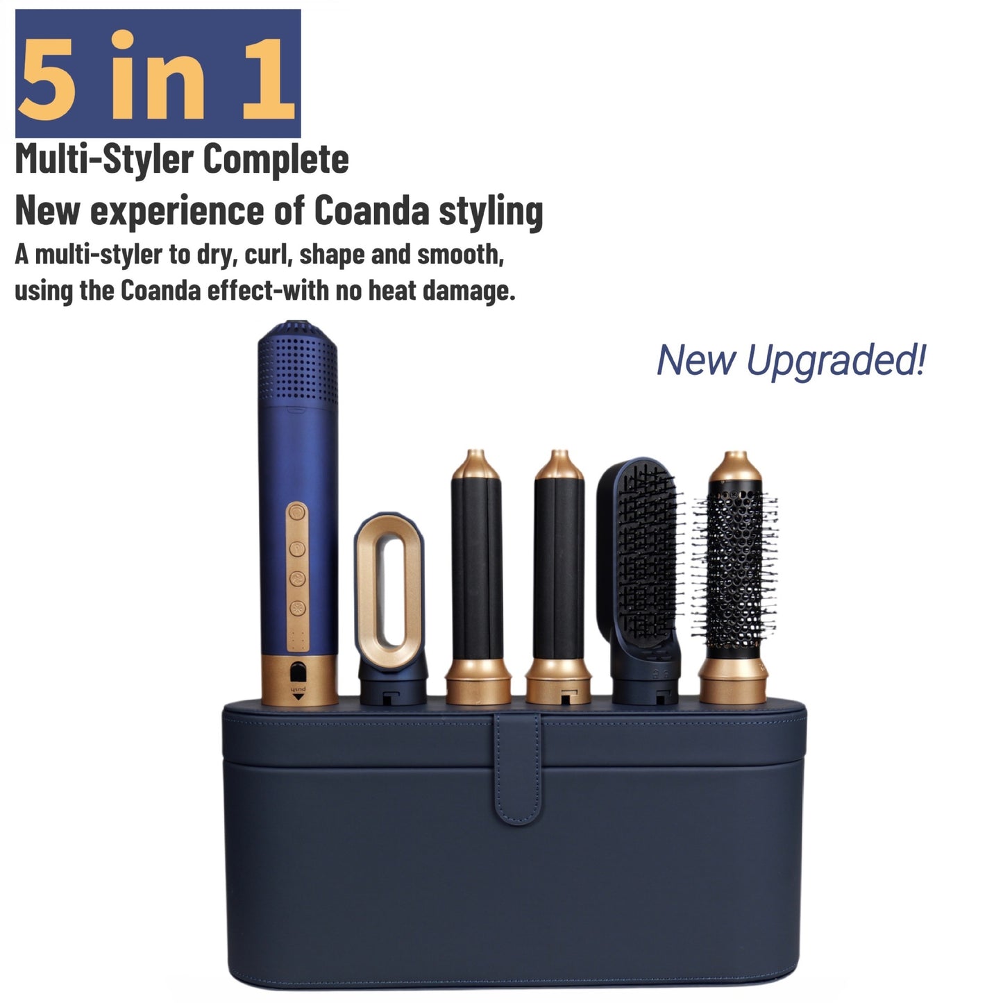 High-speed Five-in-one Hair Curler Hot Air Comb Multi-function Hair Dryer
