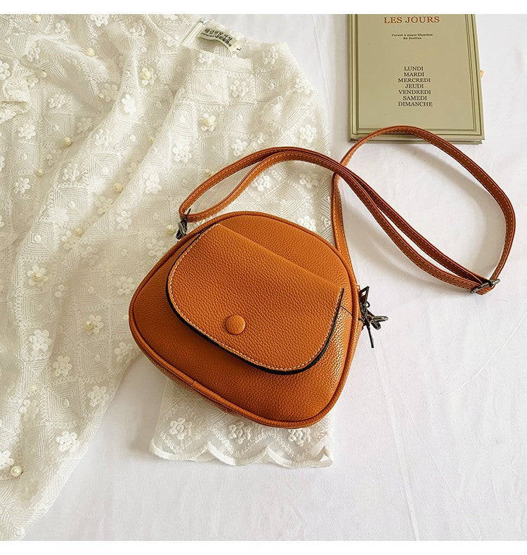 PU shoulder retro messenger bag