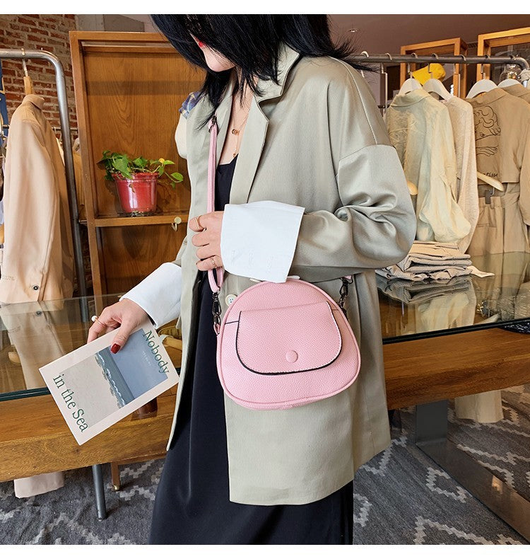 PU shoulder retro messenger bag