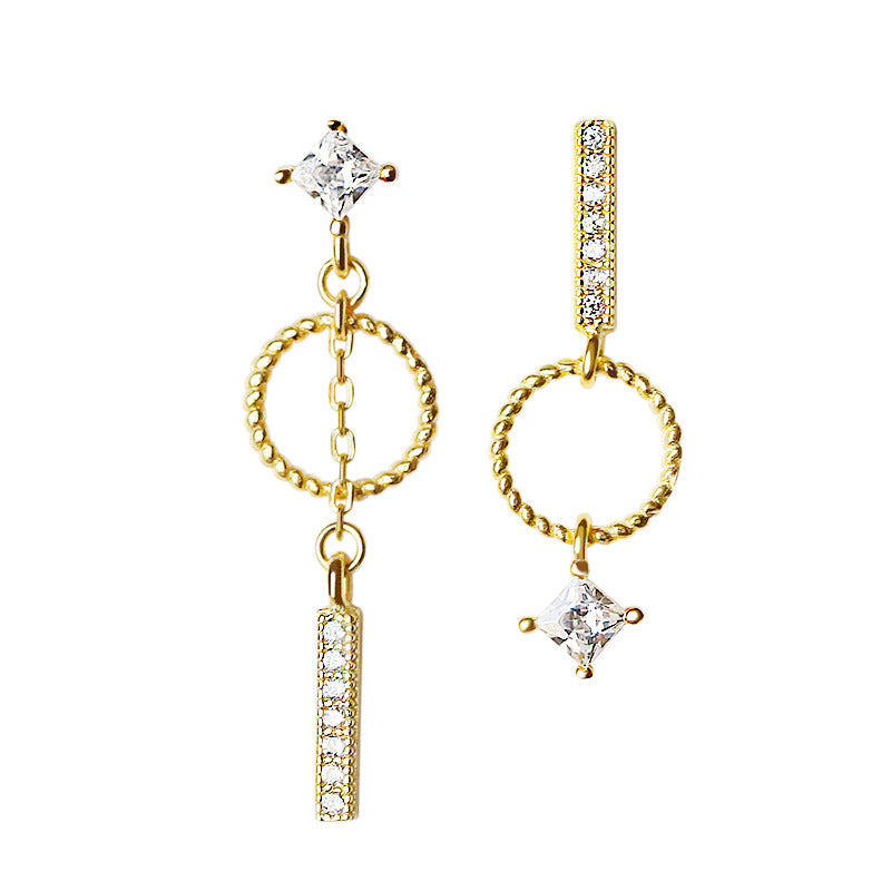 18K gold-covered geometric earrings