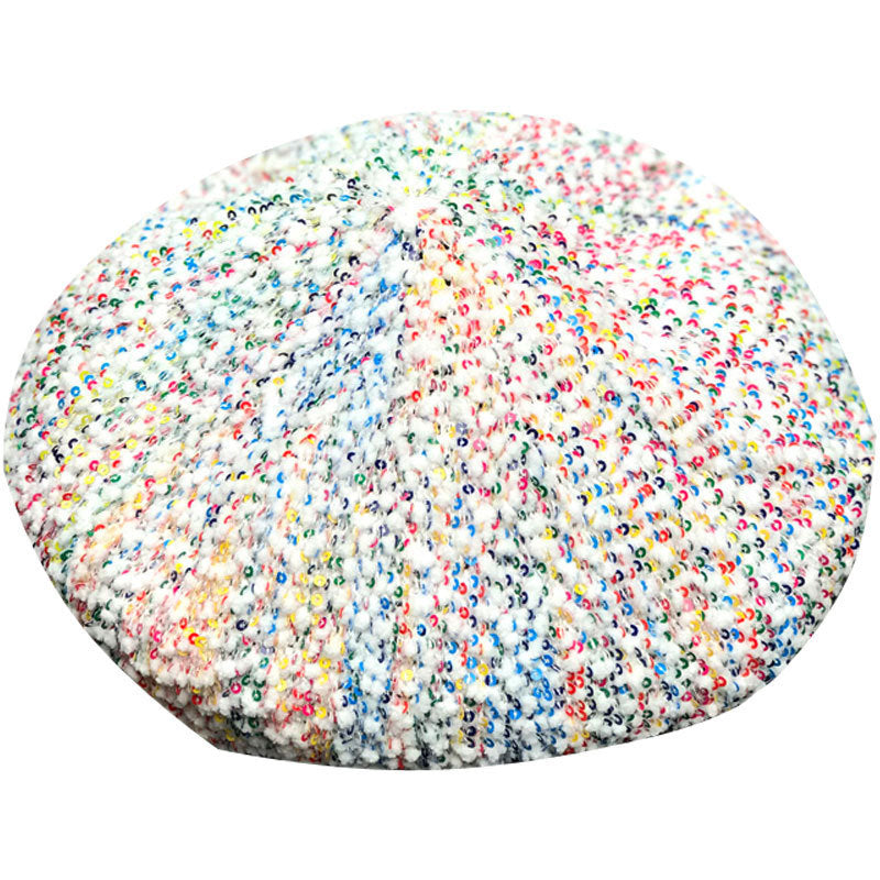 Color sequins beret women summer thin Korean hat