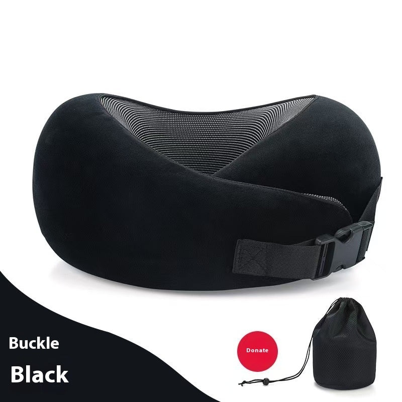 Soft Memory Foam Travel Neck Pillow U Shape Adjustable Support Comfortably Sleeping