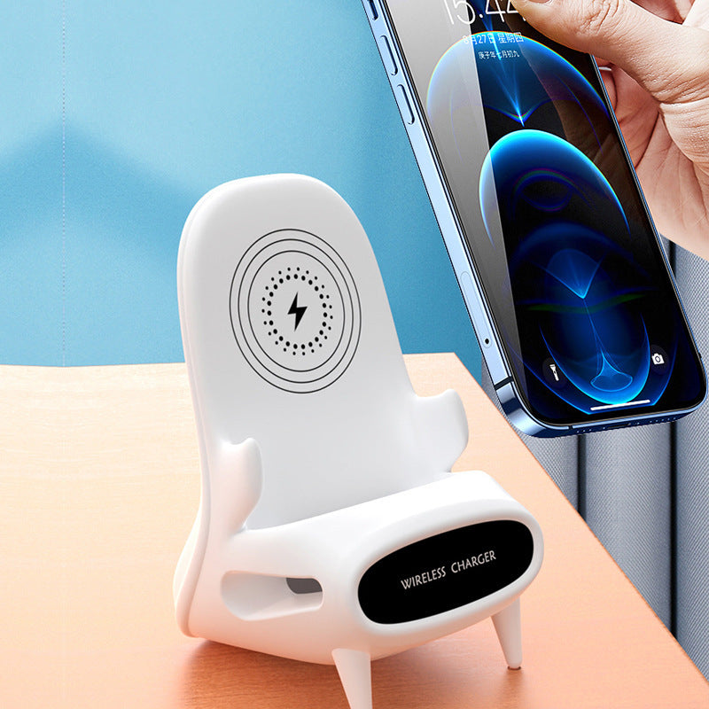 Portable Mini Chair Wireless Charger Desk Mobile Phone Holder