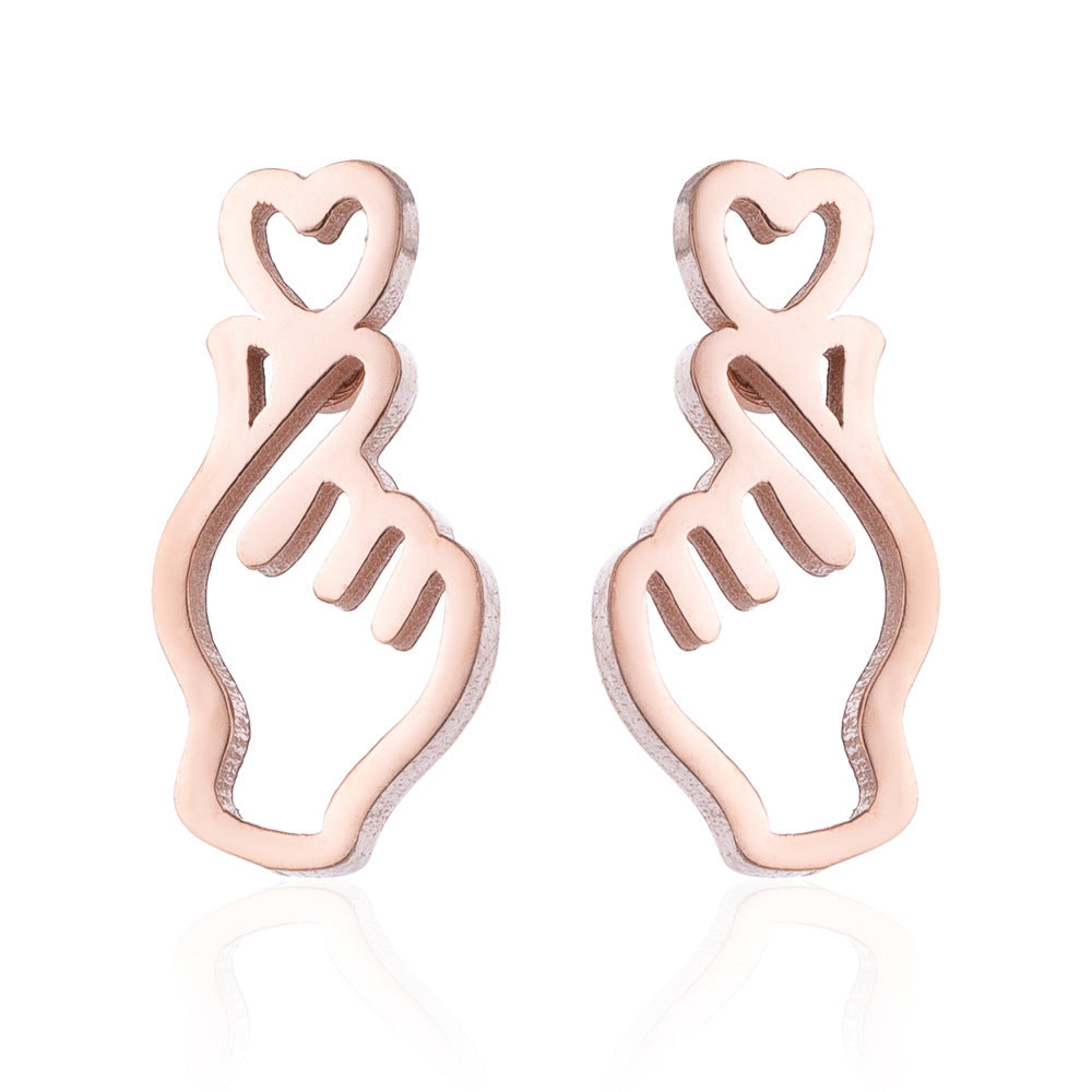 Korean fashion stainless steel ear jewelry