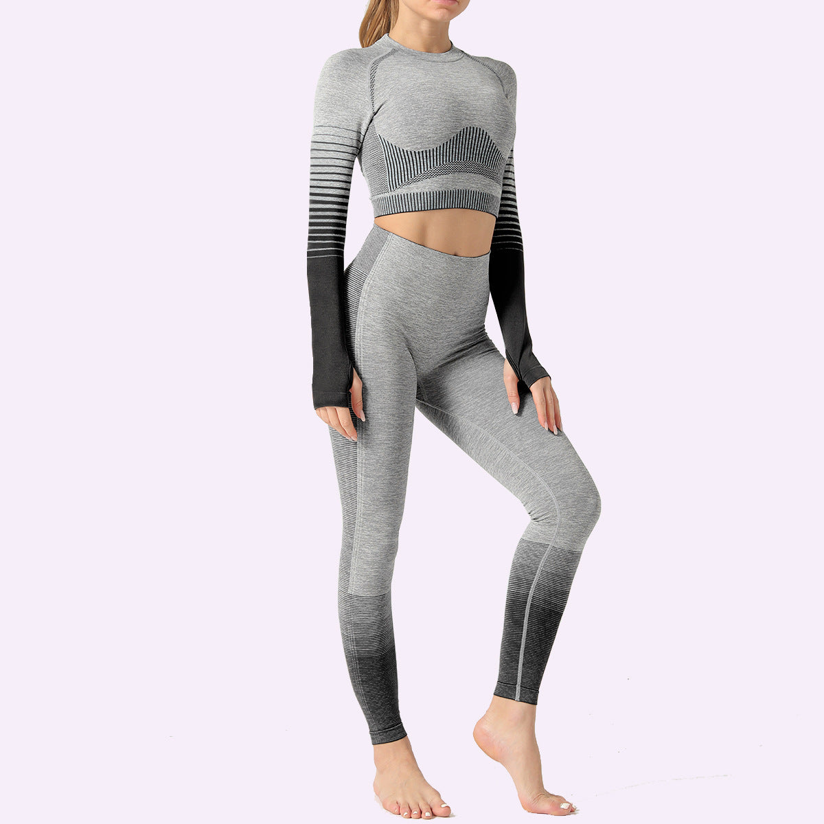 LANTECH Women Yoga Gym Fitness Athletic 2 Pcs Sports Suits Set