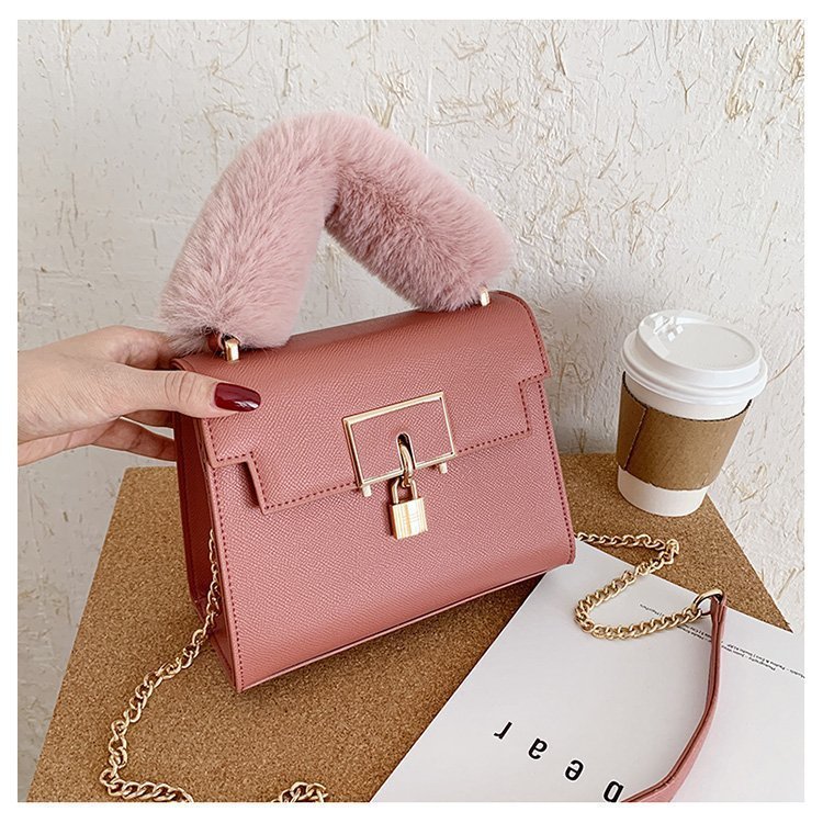 Mode Kette One Shoulder Messenger Textur Schloss Kleine Quadratische Tasche