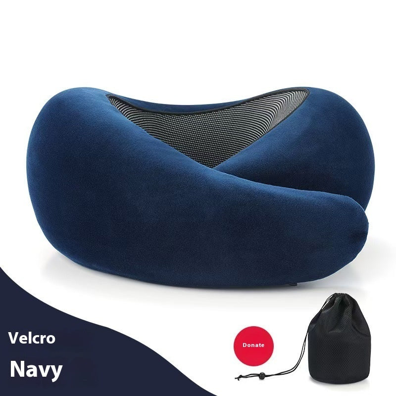Soft Memory Foam Travel Neck Pillow U Shape Adjustable Support Comfortably Sleeping