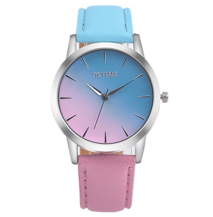 Mode Lässig Retro Regenbogen Design Uhr Frauen Analog Quarz Armbanduhren Uhr Elegante Dame Armbanduhr Frau Zeit