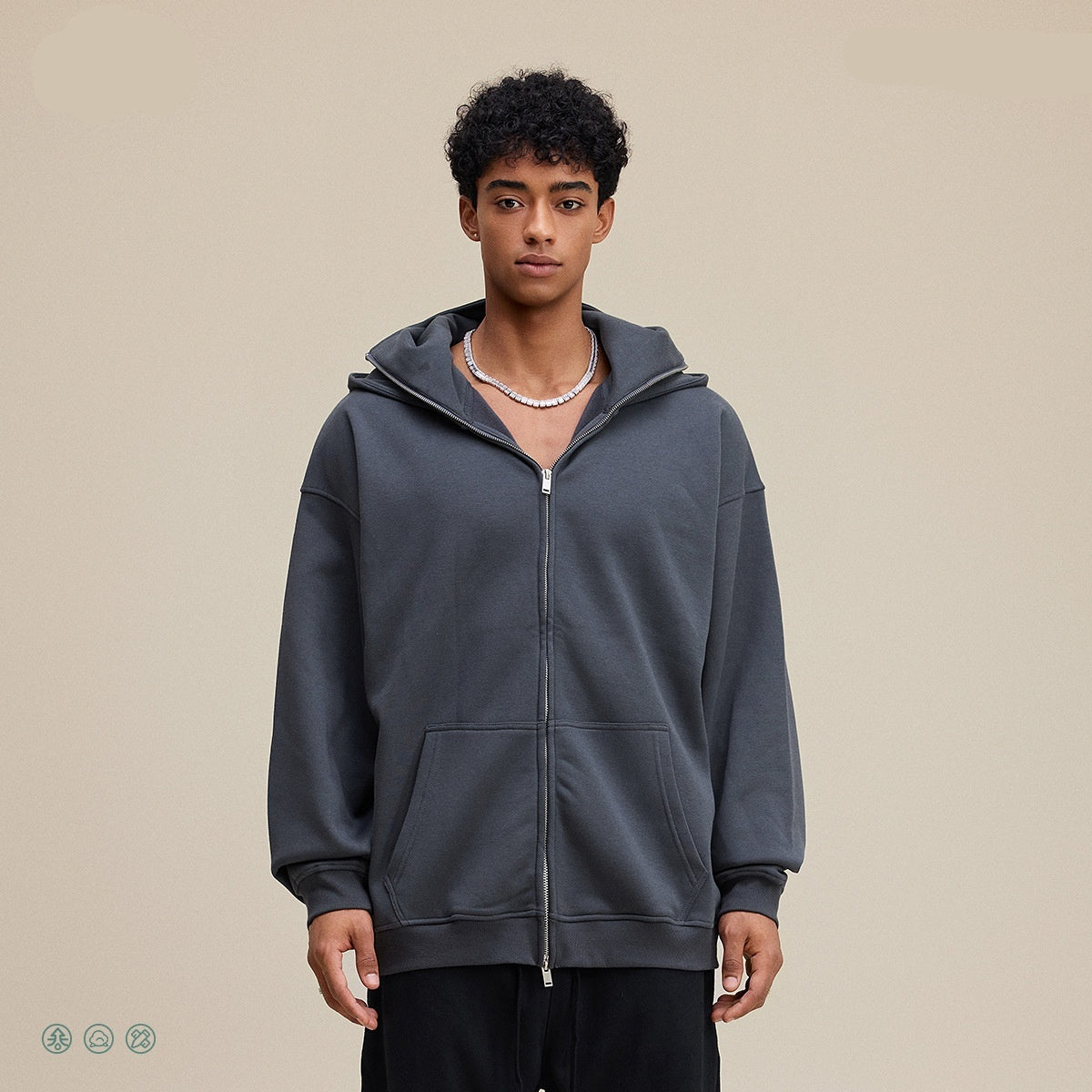 Profile With Sports Windproof Mask Zipper Sweater