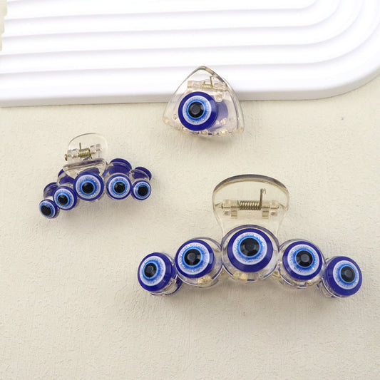 Blue Devil's Eye Hair Claw Headdress