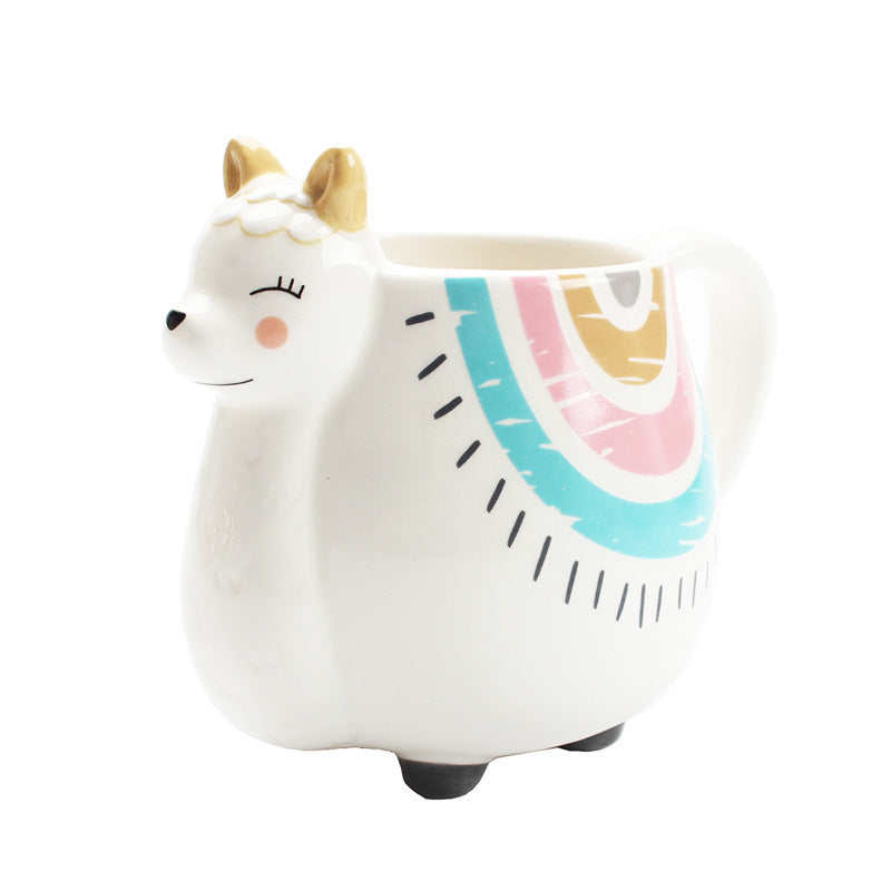 Alpaca Shaped Ceramic Mug