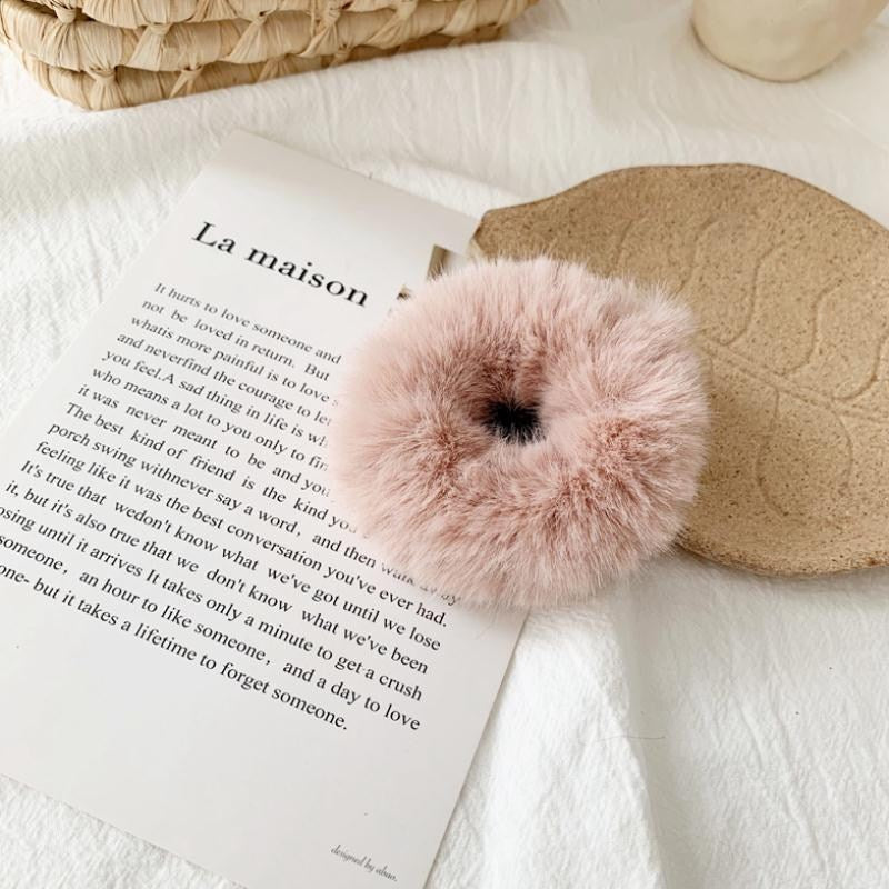 Rabbit hair donut Style Scrunchie