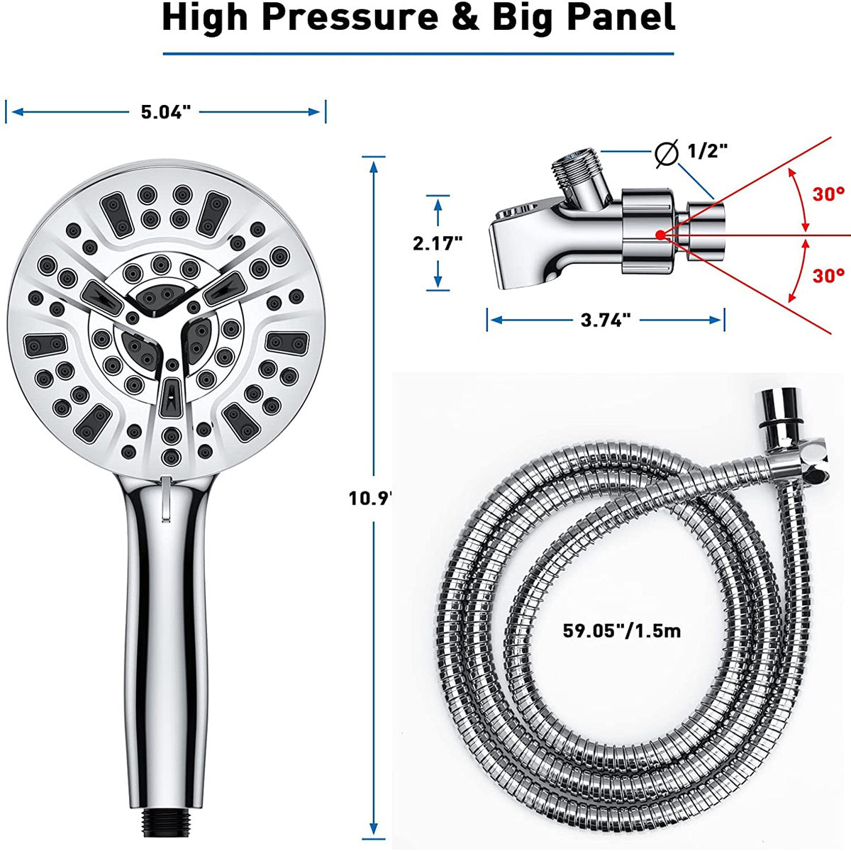 Handbrause mit Sprühpistole Water Booster 8 Plus 2-Funktions-Sprühpistole