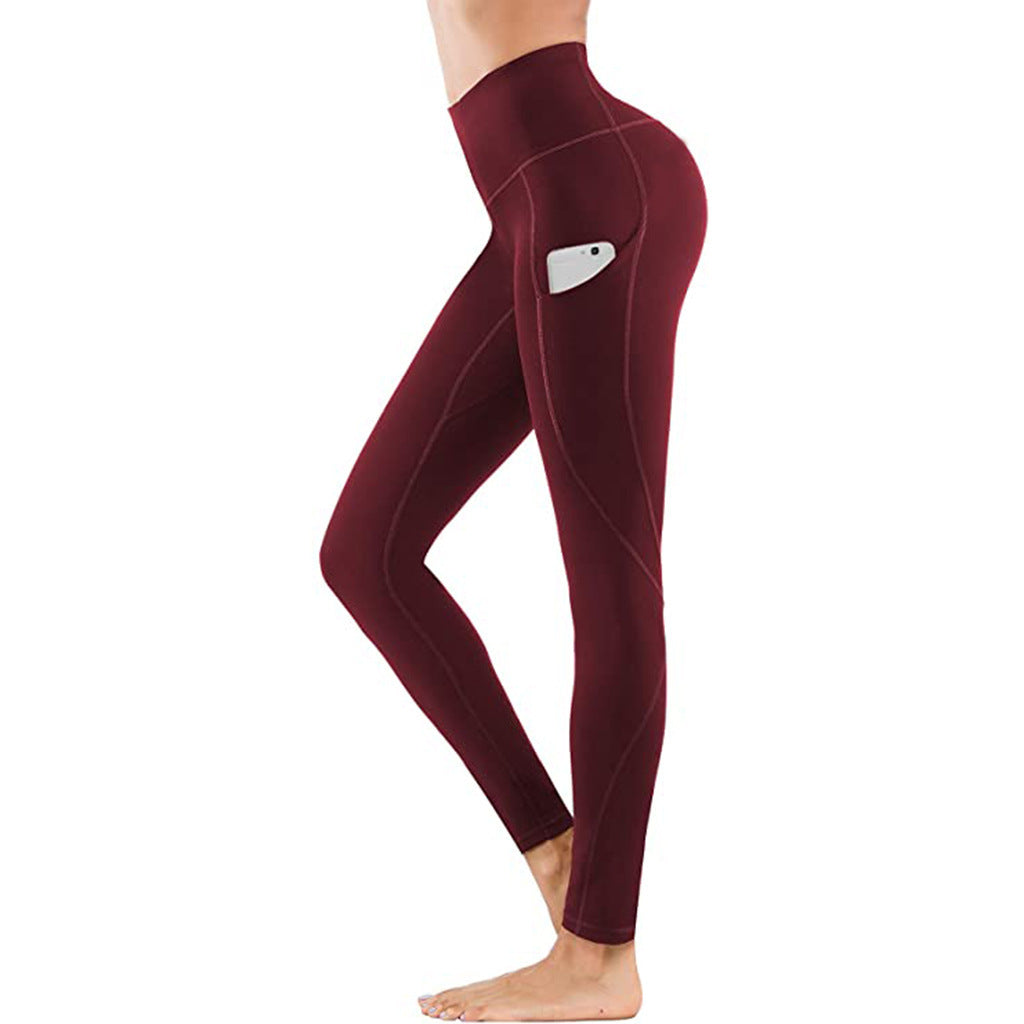 Women Running Fitness Solid Yoga Pants