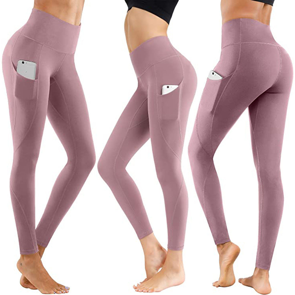 Women Running Fitness Solid Yoga Pants