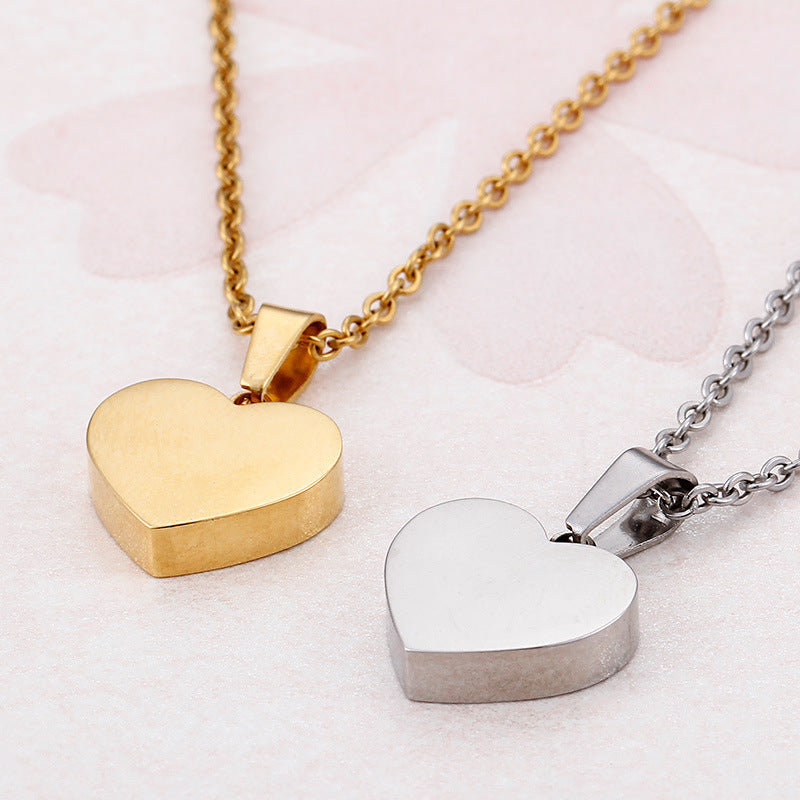 Heart Pendant Earrings Necklace Jewelry Set