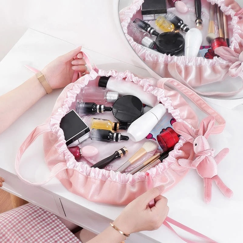 New Cartoon Rabbit Ears Velvet Cosmetic Bag