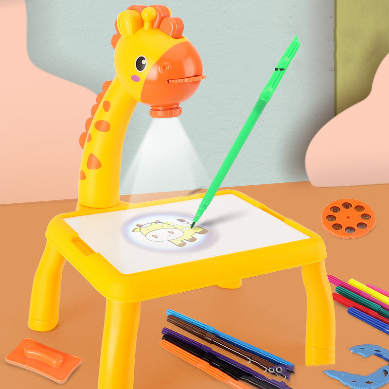 子供用LEDプロジェクターアート描画テーブルおもちゃペイントボードデスク