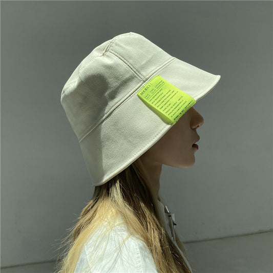 All-match Sunshade Letter Label Fisherman Hat
