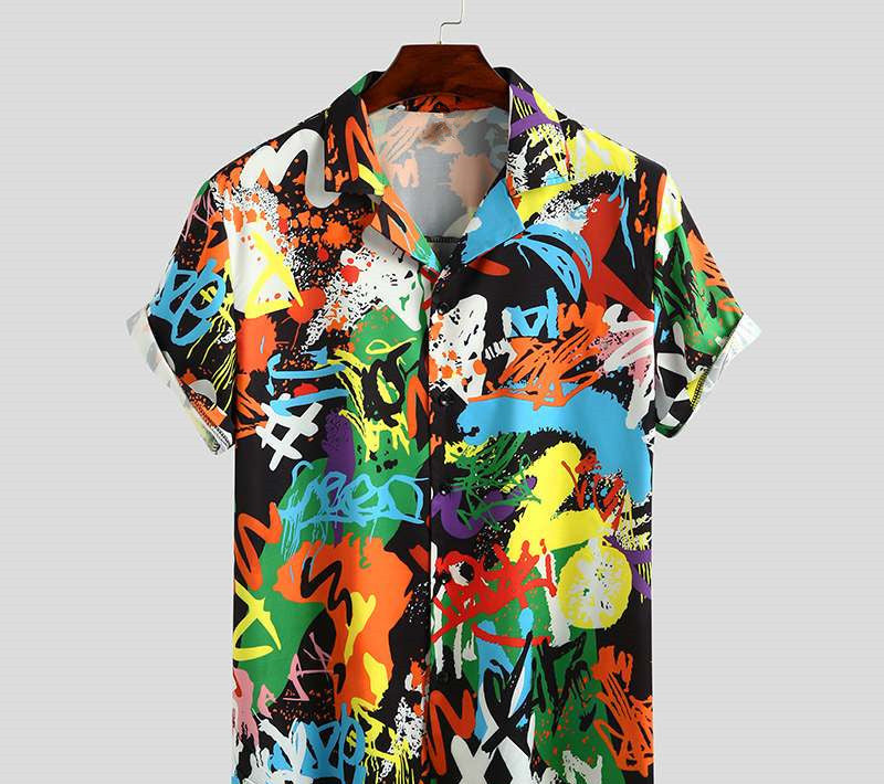 Short Sleeve Printed Summer Hawaiian Beach Shirt