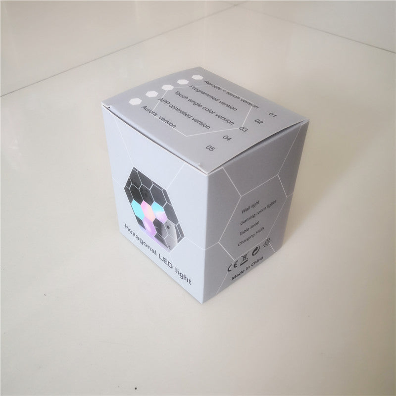 Phone Controlled LED Modular Honeycomb Light DIY Assembly Hexagonal Quantum Light