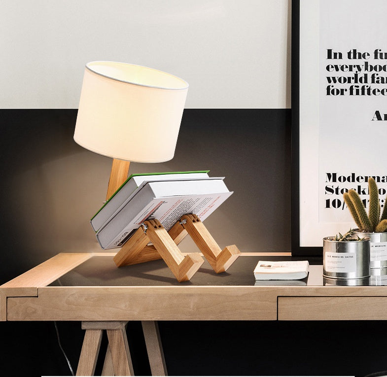 Creative Bedroom Wooden Table Lamp