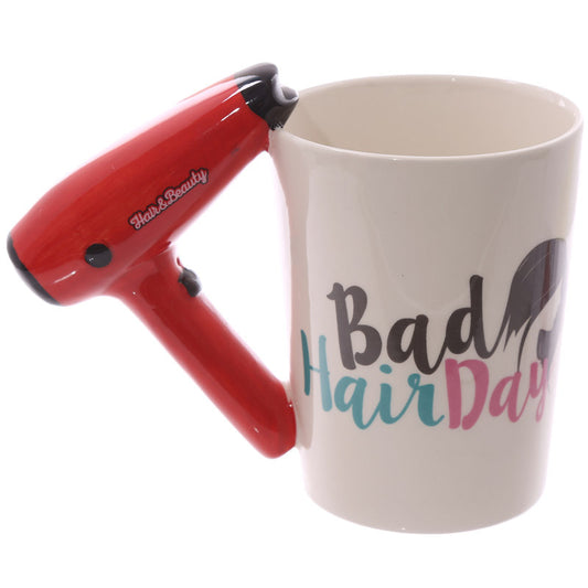 Creative Ceramic Hair Dryer Handle Mug
