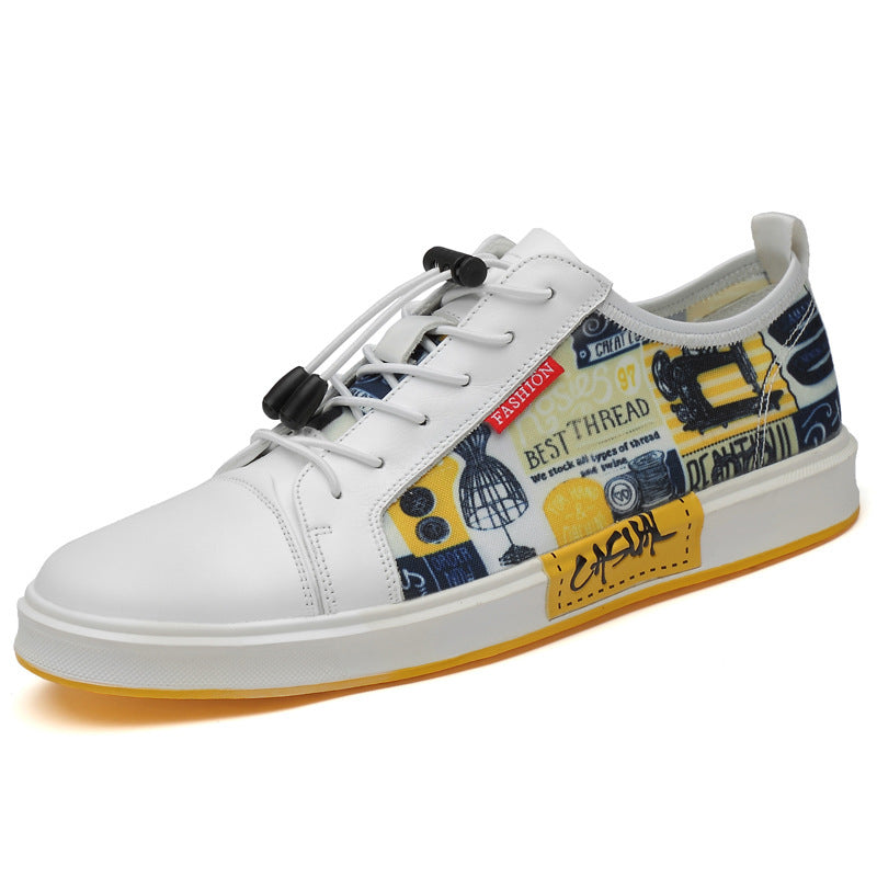 Men'S Low-Top Fashion All-Match Leather Sneakers