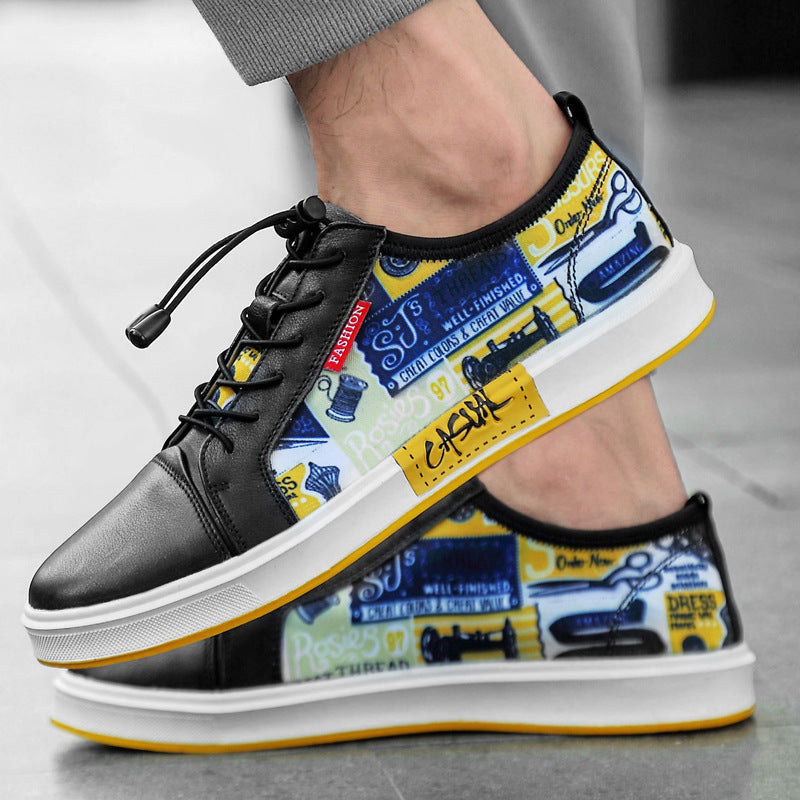 Men'S Low-Top Fashion All-Match Leather Sneakers